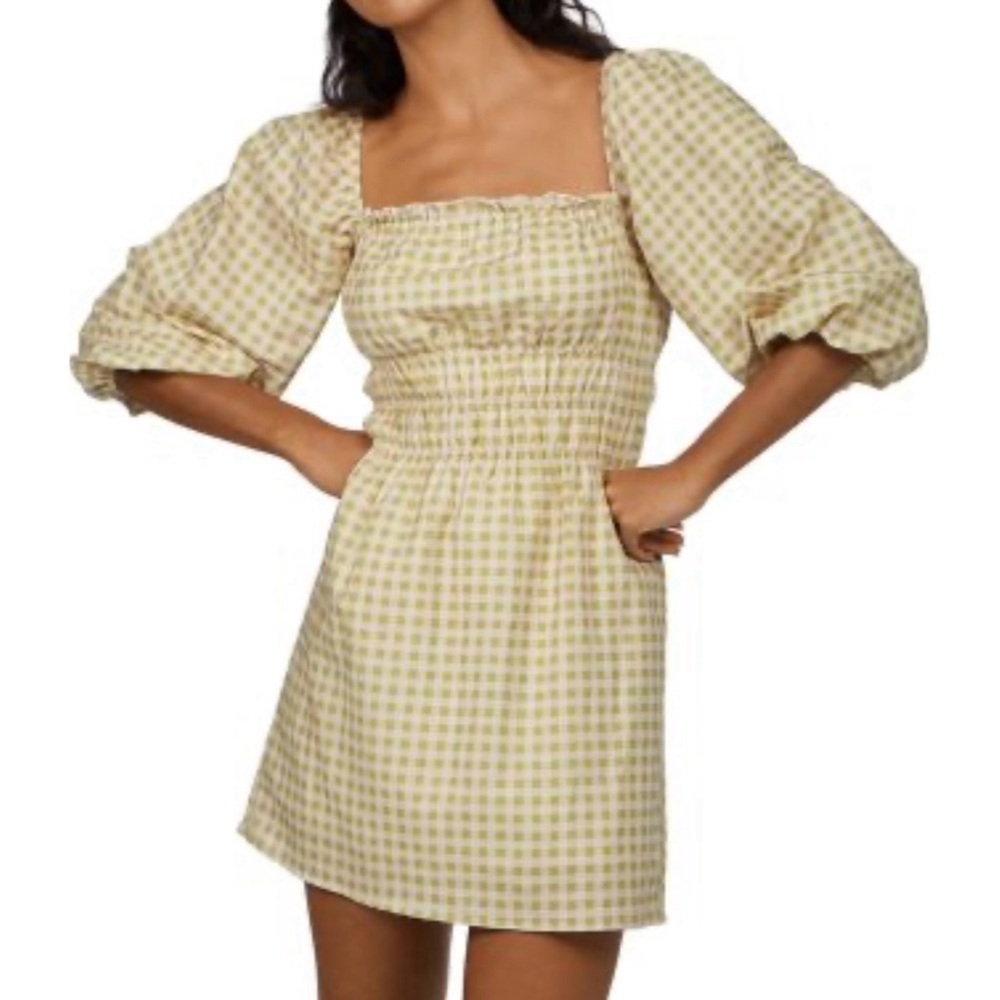 Charlie Holiday - Smocked Celery Gingham Dress